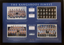 Load image into Gallery viewer, BARRY DAVIS, DAVID DENCH &amp; WAYNE CAREY Signed “The Kangaroos Finest” Photo Collage Display
