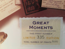 Load image into Gallery viewer, DICK REYNOLDS Signed “Great Moments” Print Display
