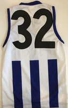 Load image into Gallery viewer, Unframed BARRY DAVIS &amp; RON BARASSI “1975 Premiers” Signed North Melbourne Jumper
