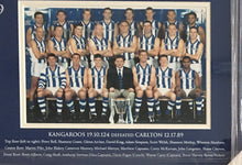 Load image into Gallery viewer, BARRY DAVIS, DAVID DENCH &amp; WAYNE CAREY Signed “The Kangaroos Finest” Photo Collage Display
