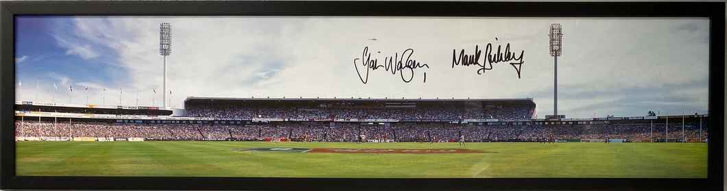 GAVIN WANGANEEN & MARK BICKLEY “The Showdown” Signed Panoramic Photo Display