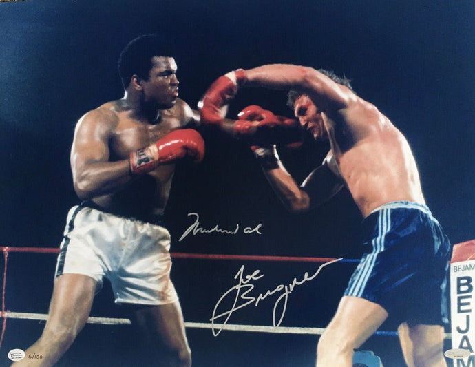 Muhammad Ali vs Joe Bugner signed 1973 fight photo