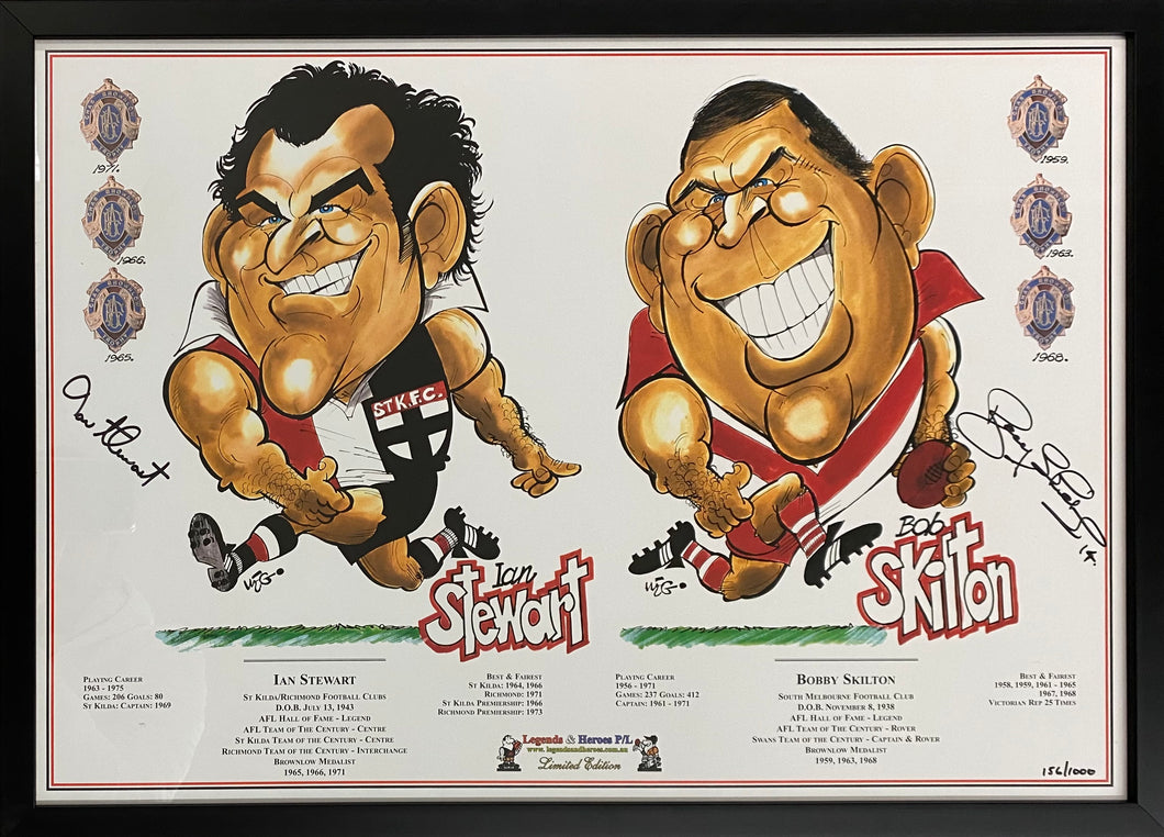 IAN STEWART & BOB SKILTON Signed WEG Print Display