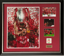 Load image into Gallery viewer, STEVEN GERRARD Signed “Liverpool 2005 European Champions League&quot; Photo Collage Display
