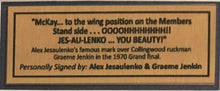 Load image into Gallery viewer, ALEX JESAULENKO &amp; GRAEME JENKIN “1970 Mark of the Century&quot; Signed Photo Display
