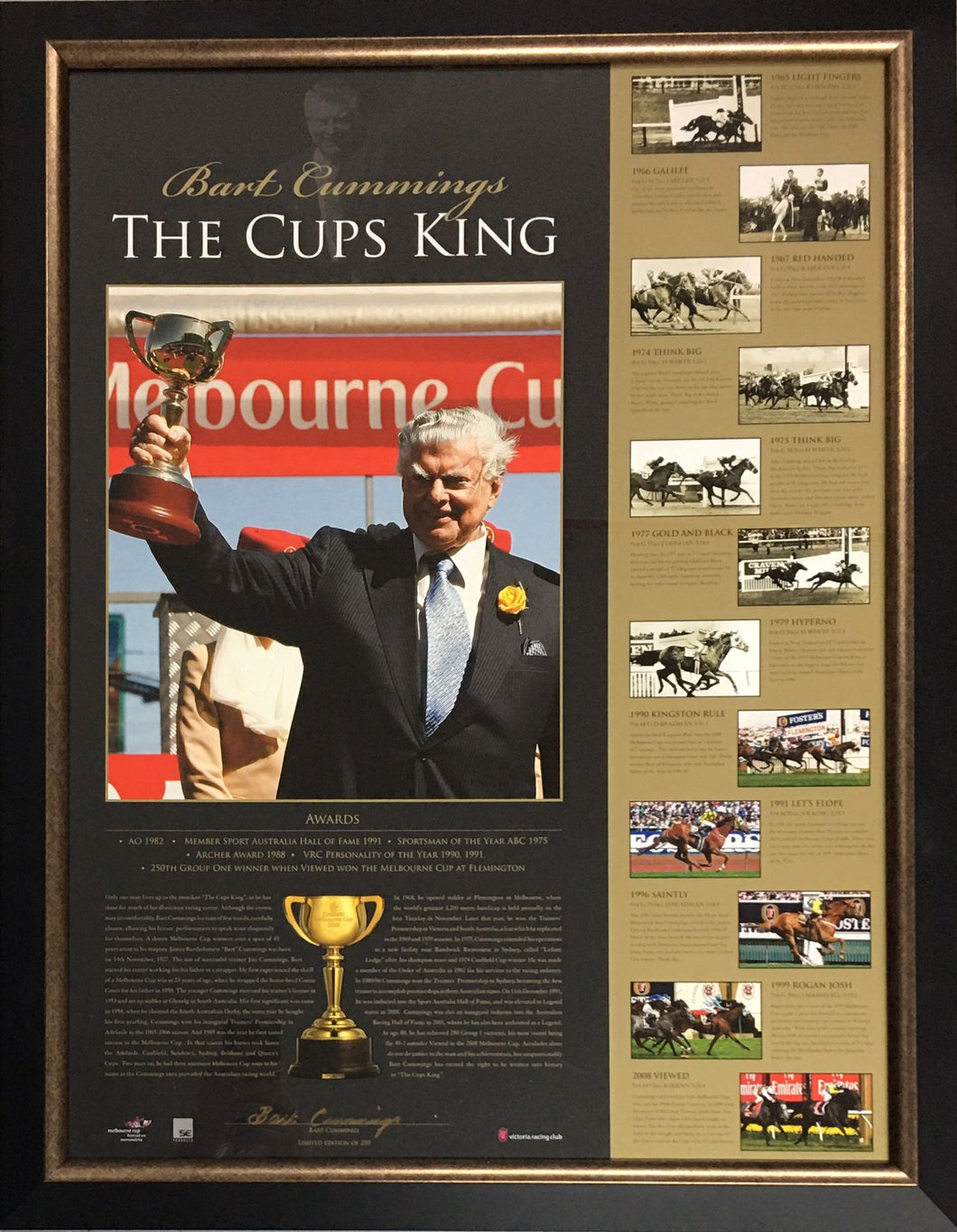 BART CUMMINGS Signed “The Cups King” Print