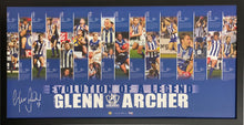Load image into Gallery viewer, GLENN ARCHER Signed “Kangaroos Evolution of a Legend” Print Display
