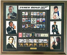Load image into Gallery viewer, JAMES BOND - Sean Connery, Roger Moore, George Lazenby, Timothy Dalton, Pierce Brosnan &amp; Daniel Craig Signed Display
