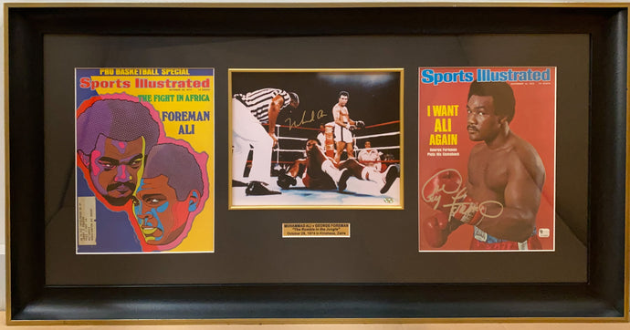 MUHAMMAD ALI and GEORGE FOREMAN Signed Memorabilia