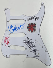 Load image into Gallery viewer, RED HOT CHILI PEPPERS - ANTHONY KIEDIS, FLEA, CHAD SMITH &amp; JOHN FRUSCIANTE Signed Guitar Pickguard Display
