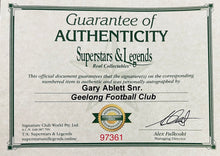Load image into Gallery viewer, GARY ABLETT Snr Signed Career Print &amp; Medals Display
