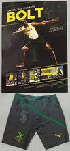 Load image into Gallery viewer, USAIN BOLT Signed Shorts &amp; Rio2016 Print Display
