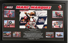 Load image into Gallery viewer, MARC MARQUEZ Signed 8”x12” Photo Montage Display2
