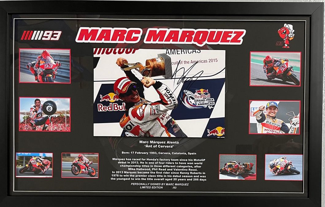 MARC MARQUEZ Signed 8”x12” Photo Montage Display2