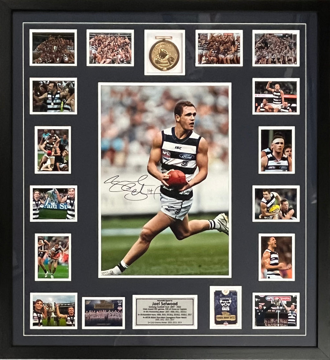 JOEL SELWOOD Signed Photo & Medal Collage Display