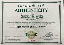 Load image into Gallery viewer, TIGER WOODS Signed “5-Time Masters Champion” Photo Collage Display
