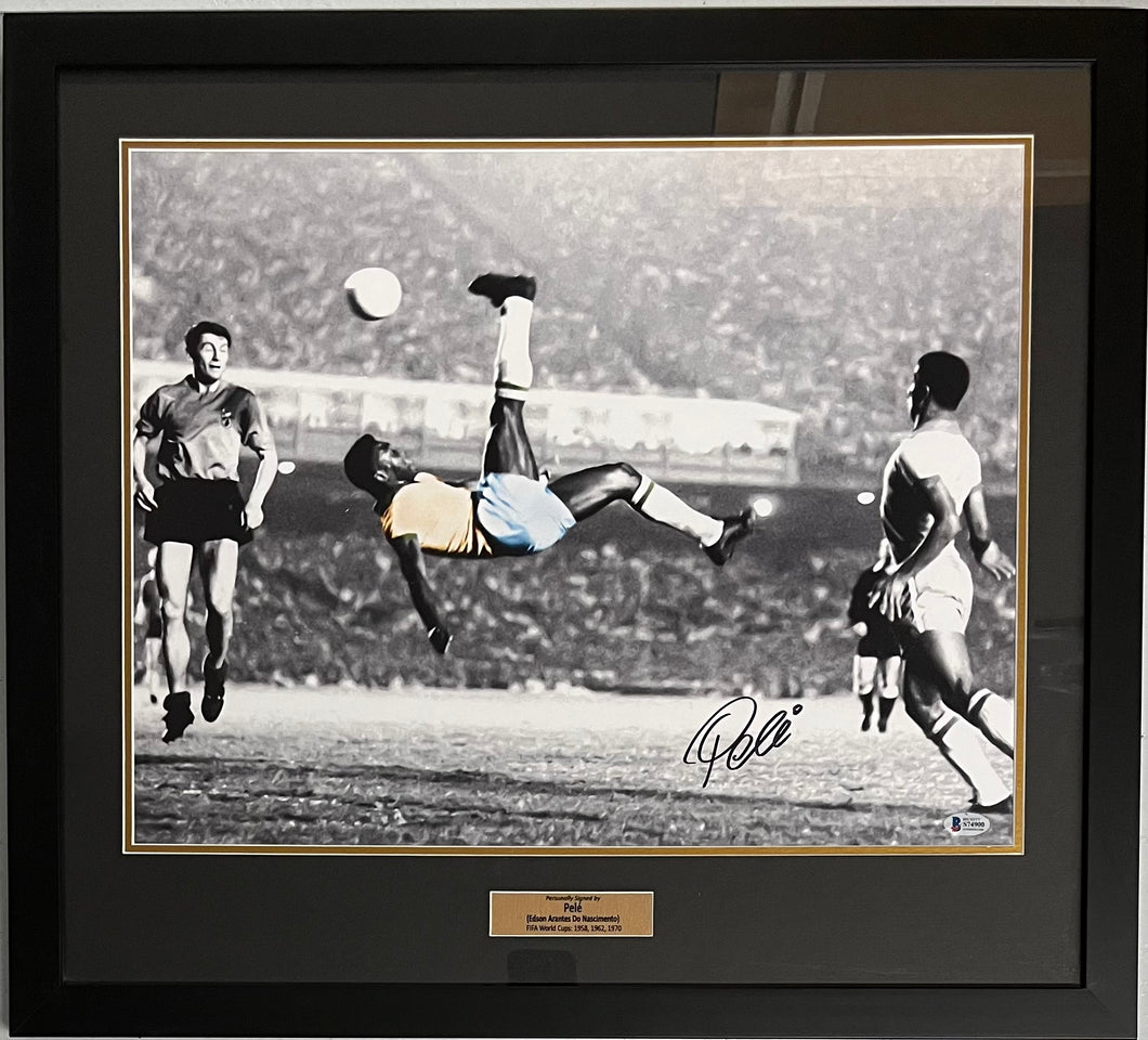 PELE Signed “Scissor Kick” 16