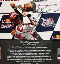 Load image into Gallery viewer, MARC MARQUEZ Signed 8”x12” Photo Montage Display2
