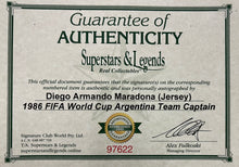 Load image into Gallery viewer, DIEGO MARADONA Signed Argentina 1986 World Cup Jersey Display
