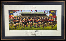 Load image into Gallery viewer, KEVIN MURRAY &amp; BERNIE QUINLAN Signed Fitzroy &quot;Team of the Century&quot; Jamie Cooper Print Display
