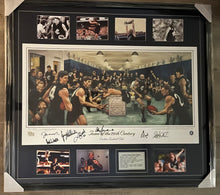 Load image into Gallery viewer, Carlton &quot;Team of the Century&quot; Signed by 7 Legends Official Limited Edition Jamie Cooper Print Display
