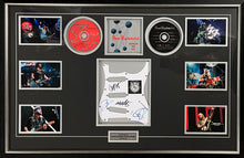 Load image into Gallery viewer, FOO FIGHTERS - DAVE GROHL, TAYLOR HAWKINS, NATE MENDEL &amp; CHRIS SHIFLETT Signed Guitar Pickguard Display
