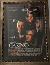 Load image into Gallery viewer, CASINO - DE NIRO, PESCI, STONE &amp; SCORSESE Signed Poster Display
