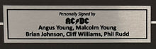 Load image into Gallery viewer, ACDC - ANGUS YOUNG, BRIAN JOHNSON, MALCOLM YOUNG, CLIFF WILLIAMS &amp; PHIL RUDD Signed &quot;Back in Black&quot; Display
