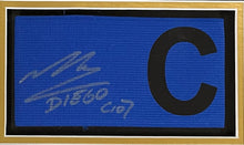 Load image into Gallery viewer, PELE &amp; DIEGO MARADONA Signed Captain Armbands &amp; Photo Collage Display
