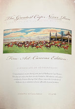 Load image into Gallery viewer, MELBOURNE CUP - Glen Boss Signed “The Greatest Cup Never Run” Print Display
