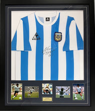 Load image into Gallery viewer, DIEGO MARADONA Signed Argentina 1986 World Cup Jersey Display
