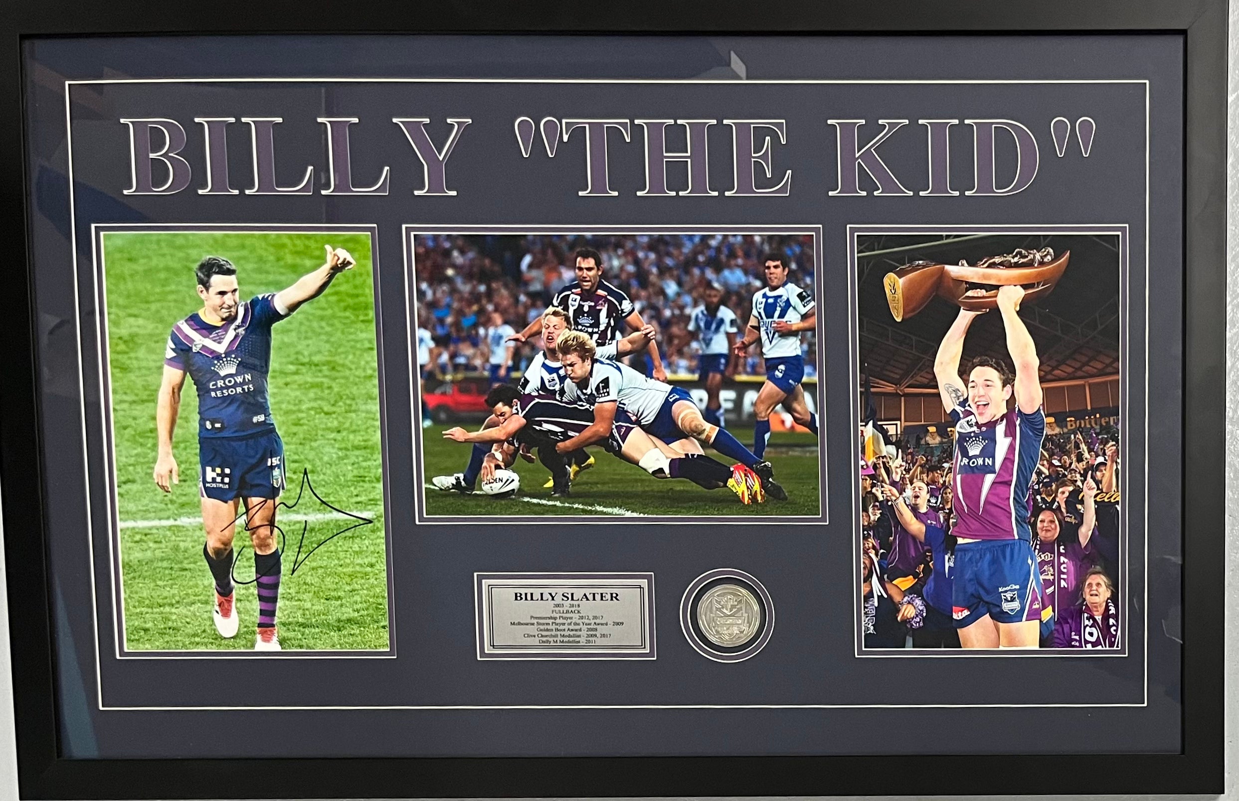 Billy Slater Signed Melbourne Storm Photo Collage Display – Superstars ...
