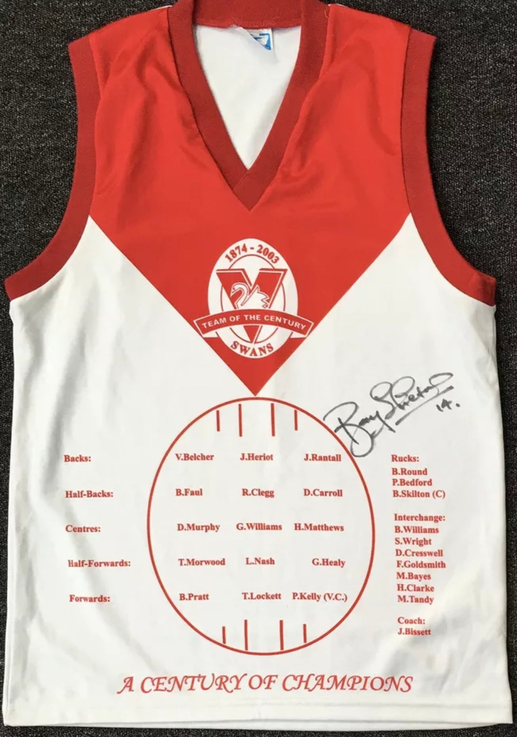 Unframed BOB SKILTON Signed “Team of the Century