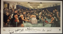 Load image into Gallery viewer, Carlton &quot;Team of the Century&quot; Signed by 7 Legends Official Limited Edition Jamie Cooper Print Display
