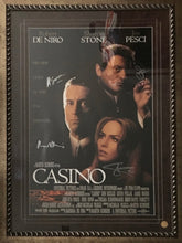 Load image into Gallery viewer, CASINO - DE NIRO, PESCI, STONE &amp; SCORSESE Signed Poster Display
