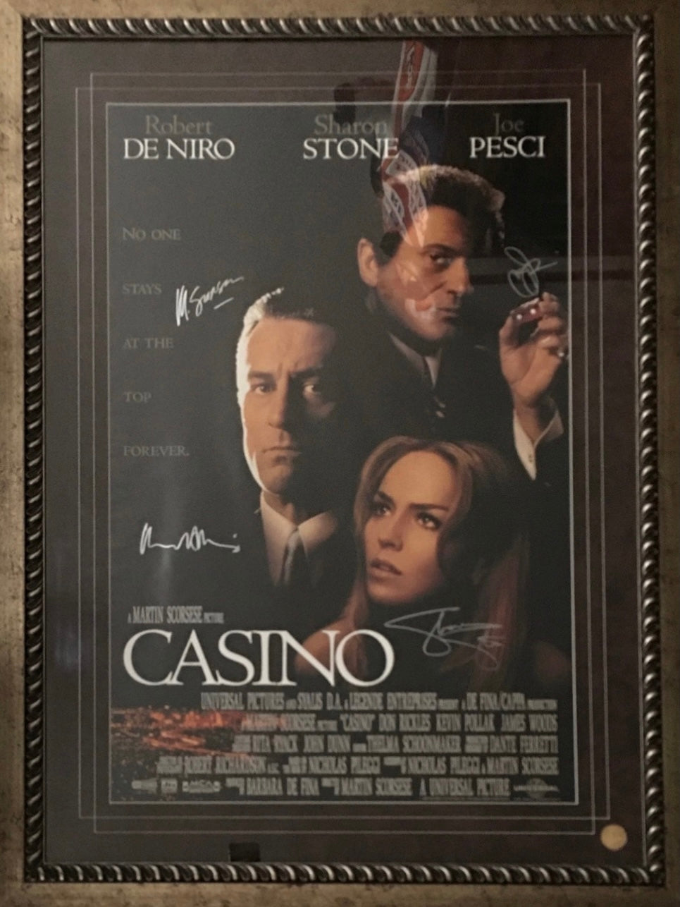 CASINO - DE NIRO, PESCI, STONE & SCORSESE Signed Poster Display